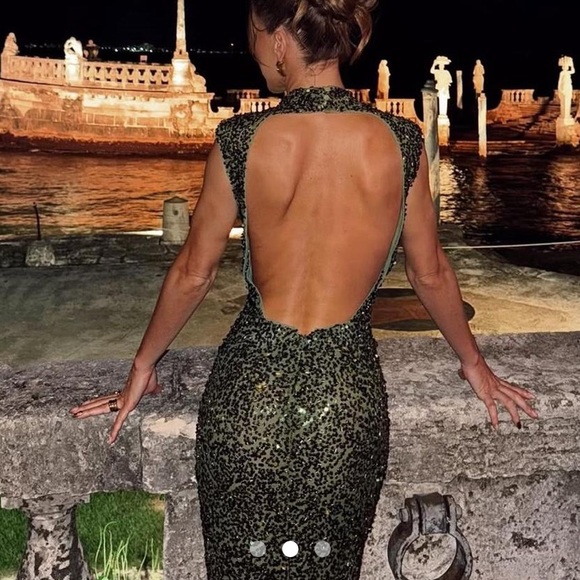 Camila Coelho Green Sequin Maxi Dress - Picture 5 of 5